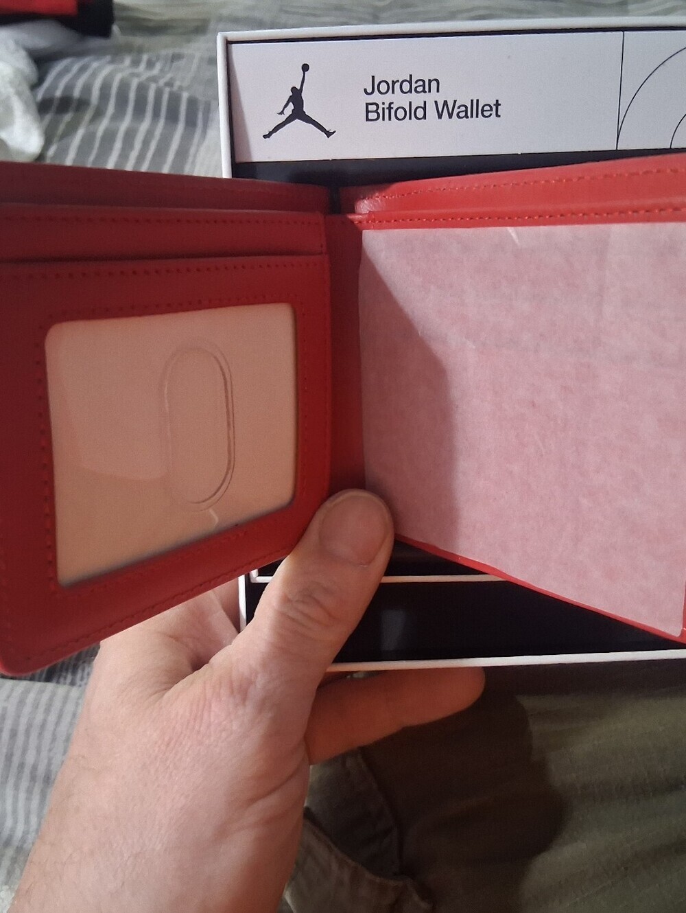 Jordan Red Bifold Wallet with Jumpman Logo - Picture 2 of 4